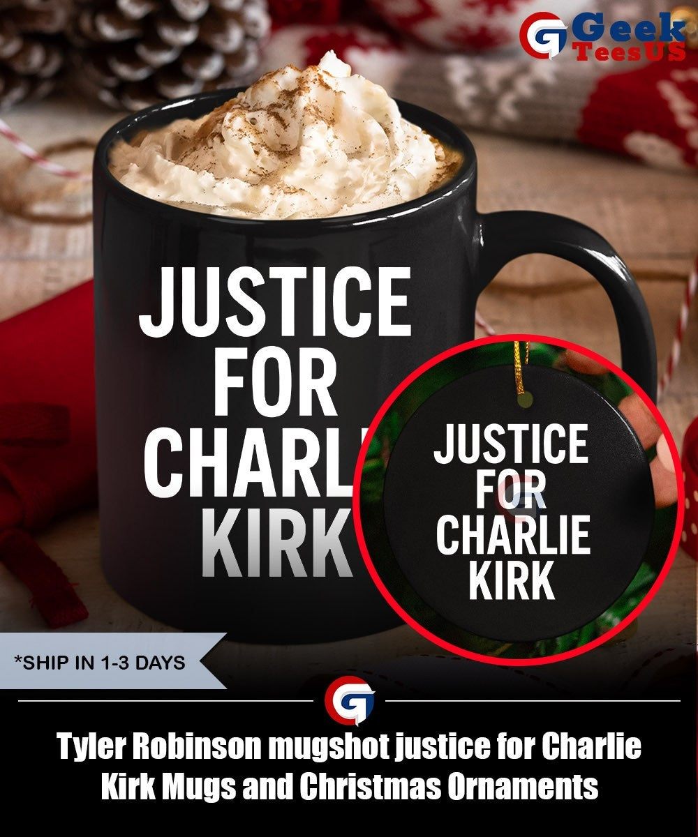 Tyler Robinson mugshot justice for Charlie Kirk shirt