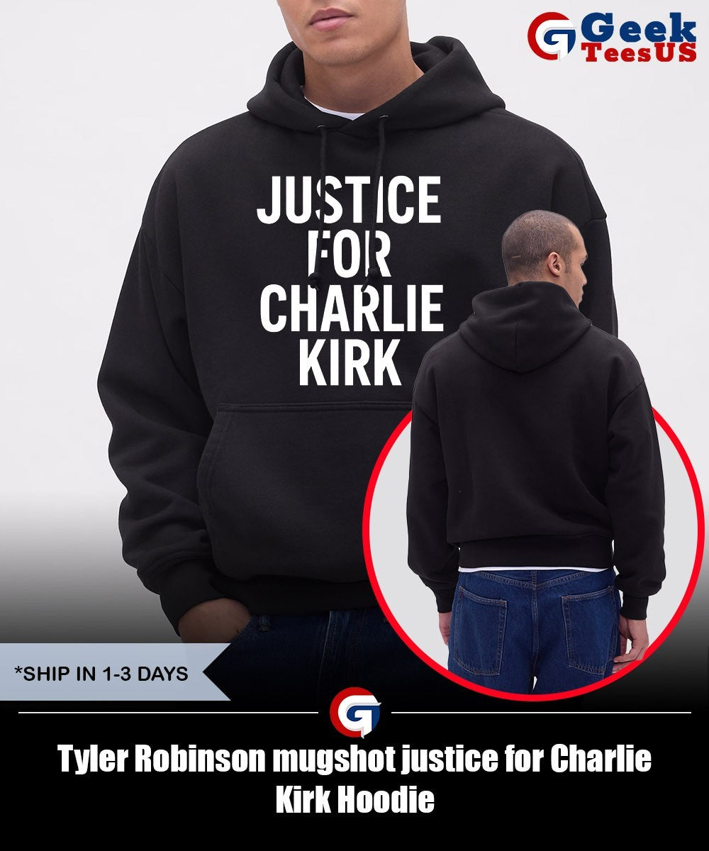 Tyler Robinson mugshot justice for Charlie Kirk shirt