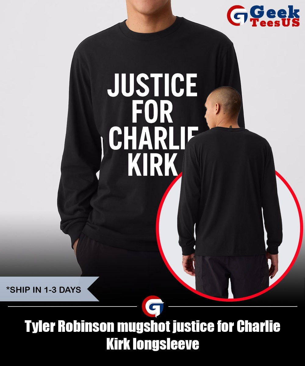 Tyler Robinson mugshot justice for Charlie Kirk shirt