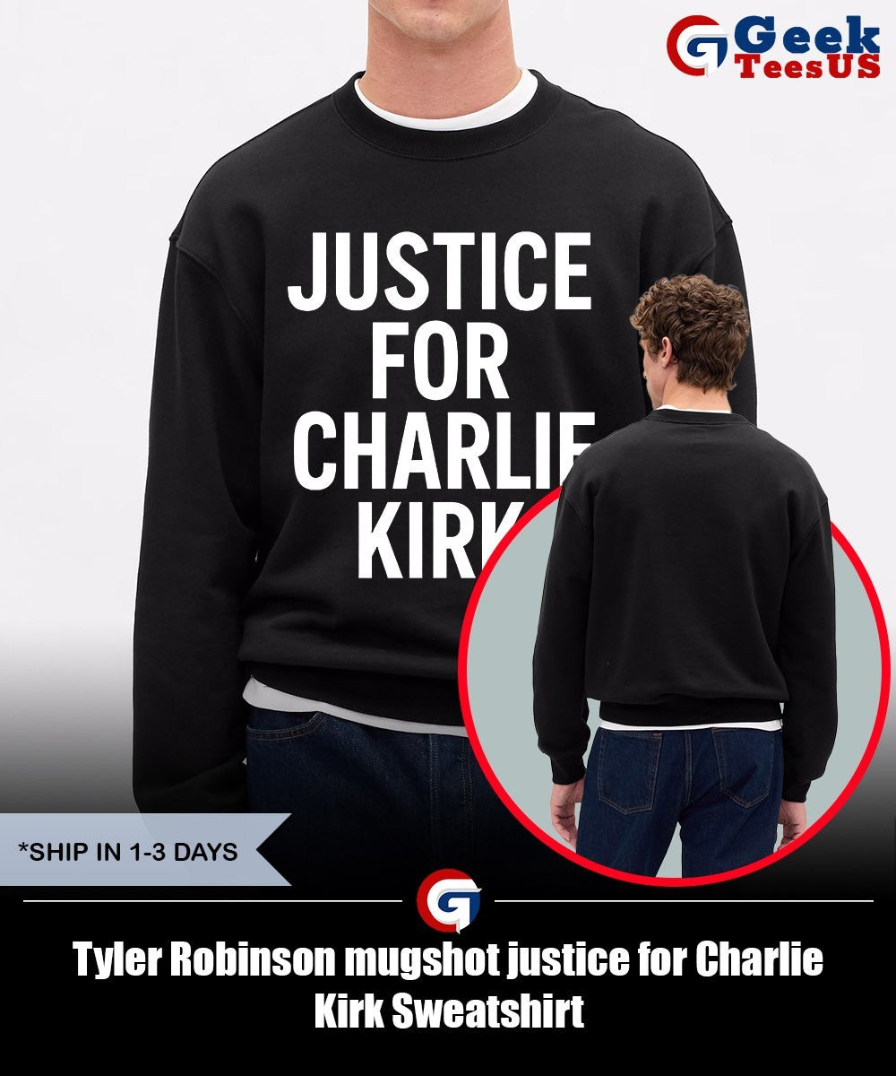 Tyler Robinson mugshot justice for Charlie Kirk shirt