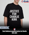 Tyler Robinson mugshot justice for Charlie Kirk shirt