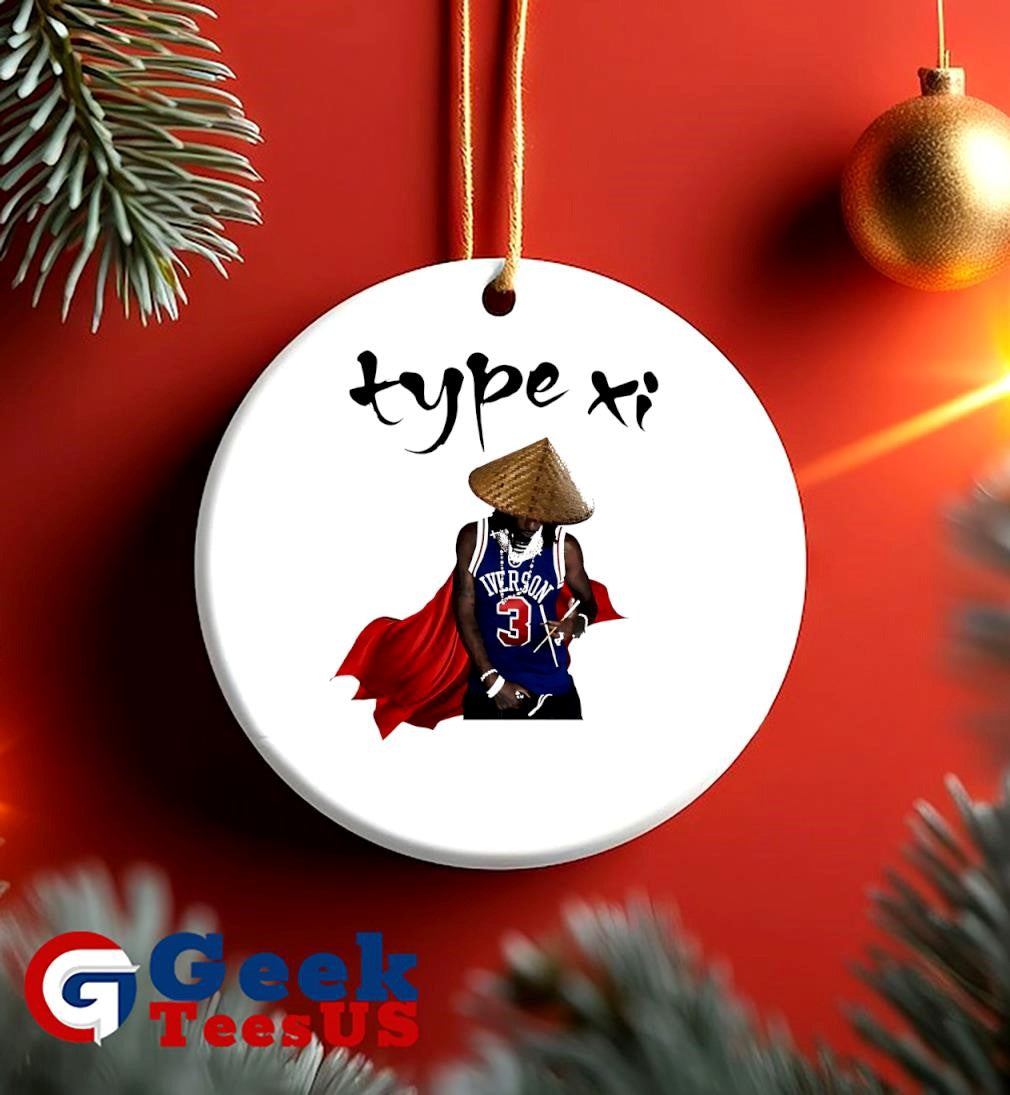Type Xi Allen Iverson Philadelphia 76ers shirt
