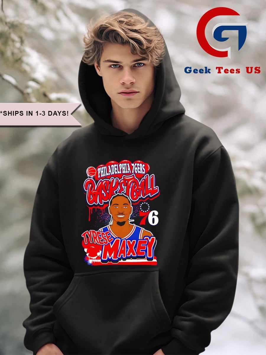 Tyrese Maxey Philadelphia 76ers basketball 2025 NBA shirt