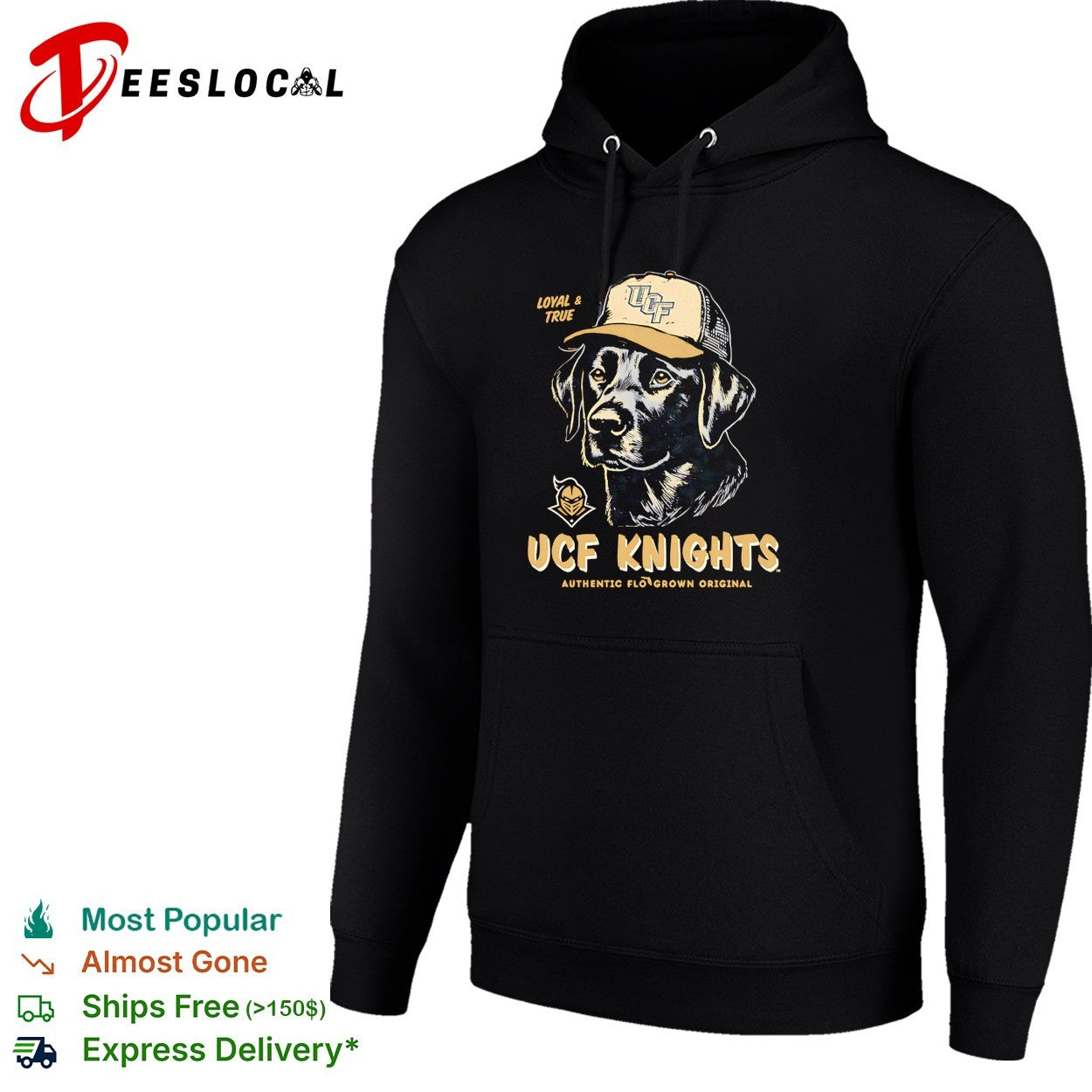 UCF Knights black lab dog loyal and true shirt