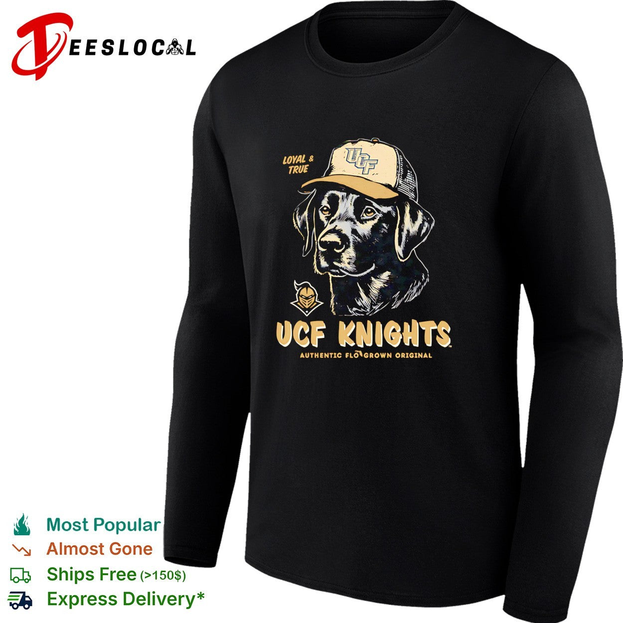 UCF Knights black lab dog loyal and true shirt