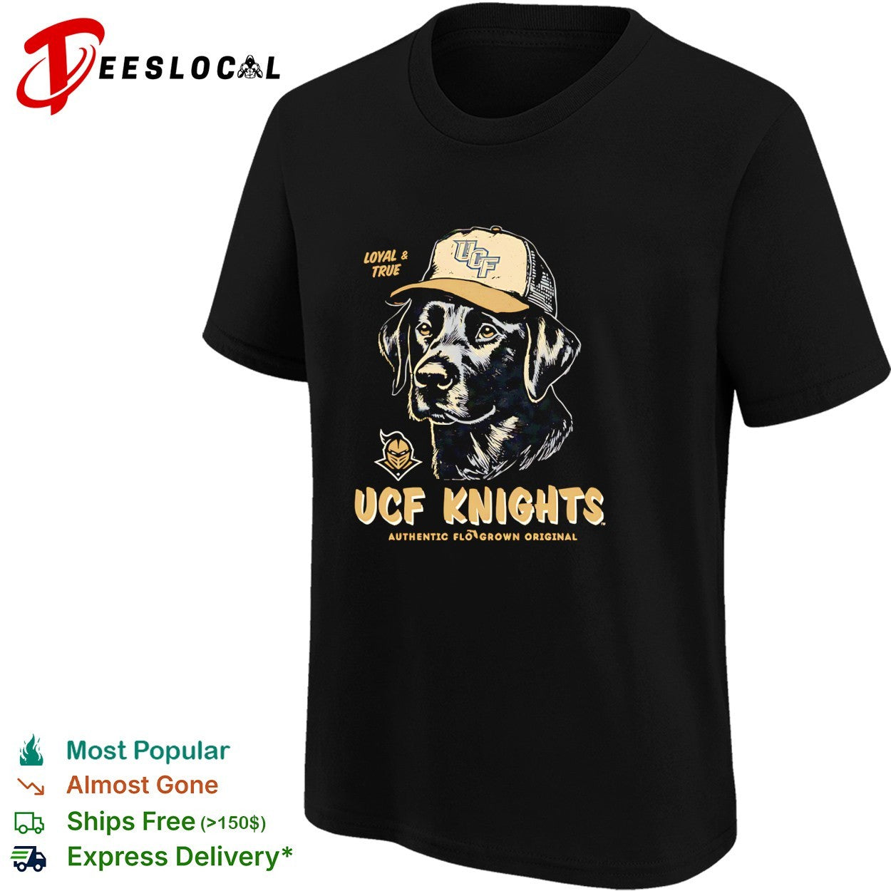 UCF Knights black lab dog loyal and true shirt