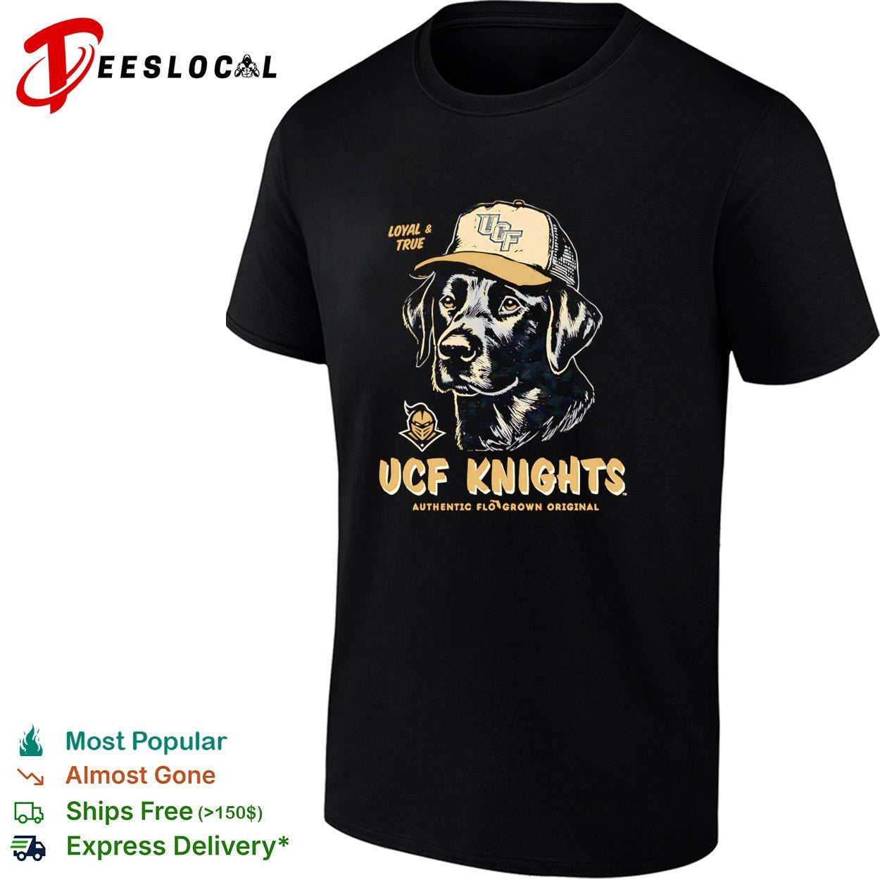 UCF Knights black lab dog loyal and true shirt