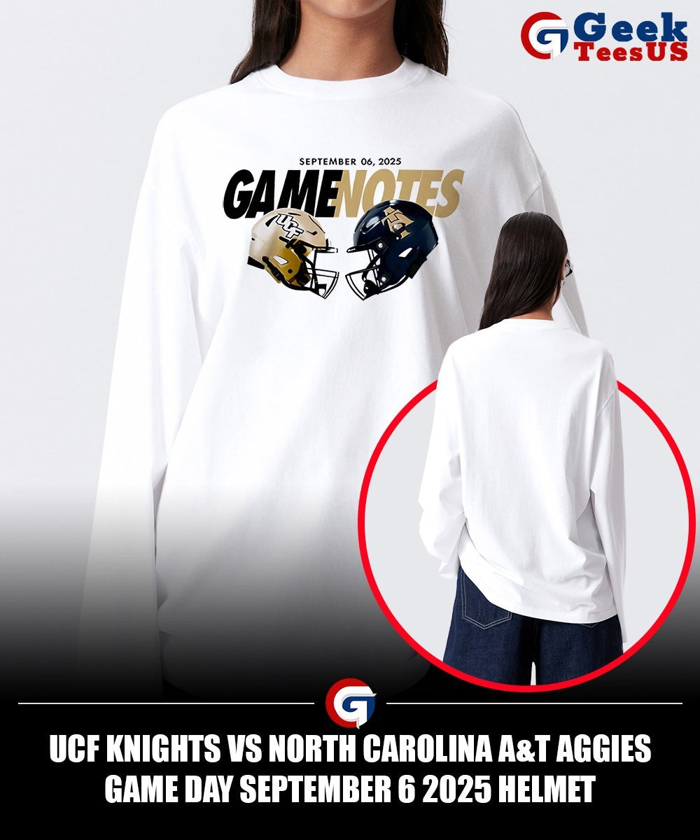 UCF Knights vs North Carolina A&T Aggies Game Day September 6 2025 helmet T-shirt