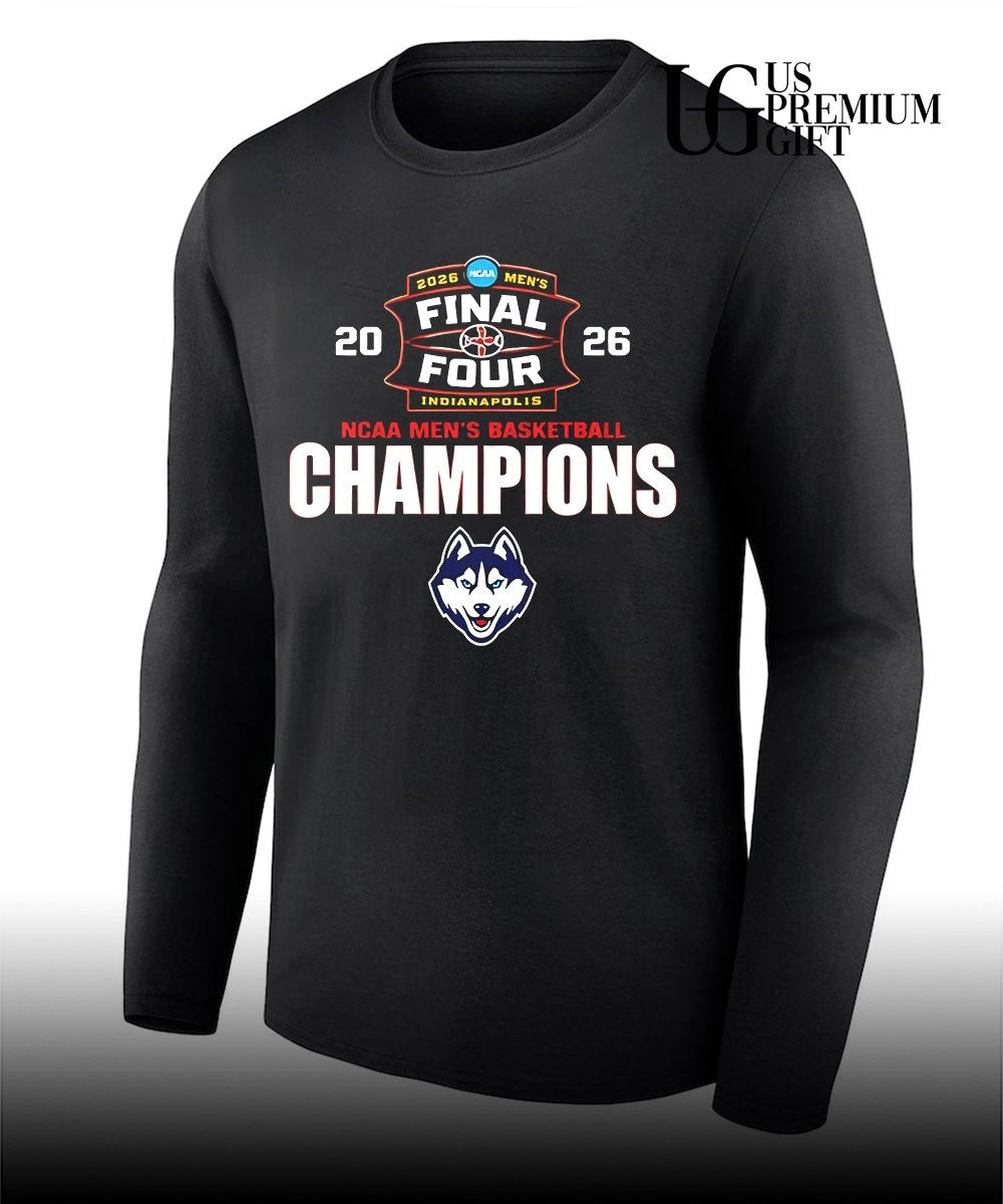 UConn Huskies 2026 NCAA Division I Men’s Basketball Final Four National Champions logo shirt