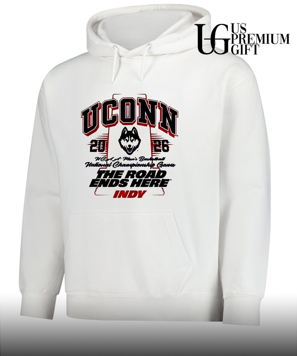UConn Huskies NCAA Men’s Basketball National Champions The Road Ends Here trophy shirt