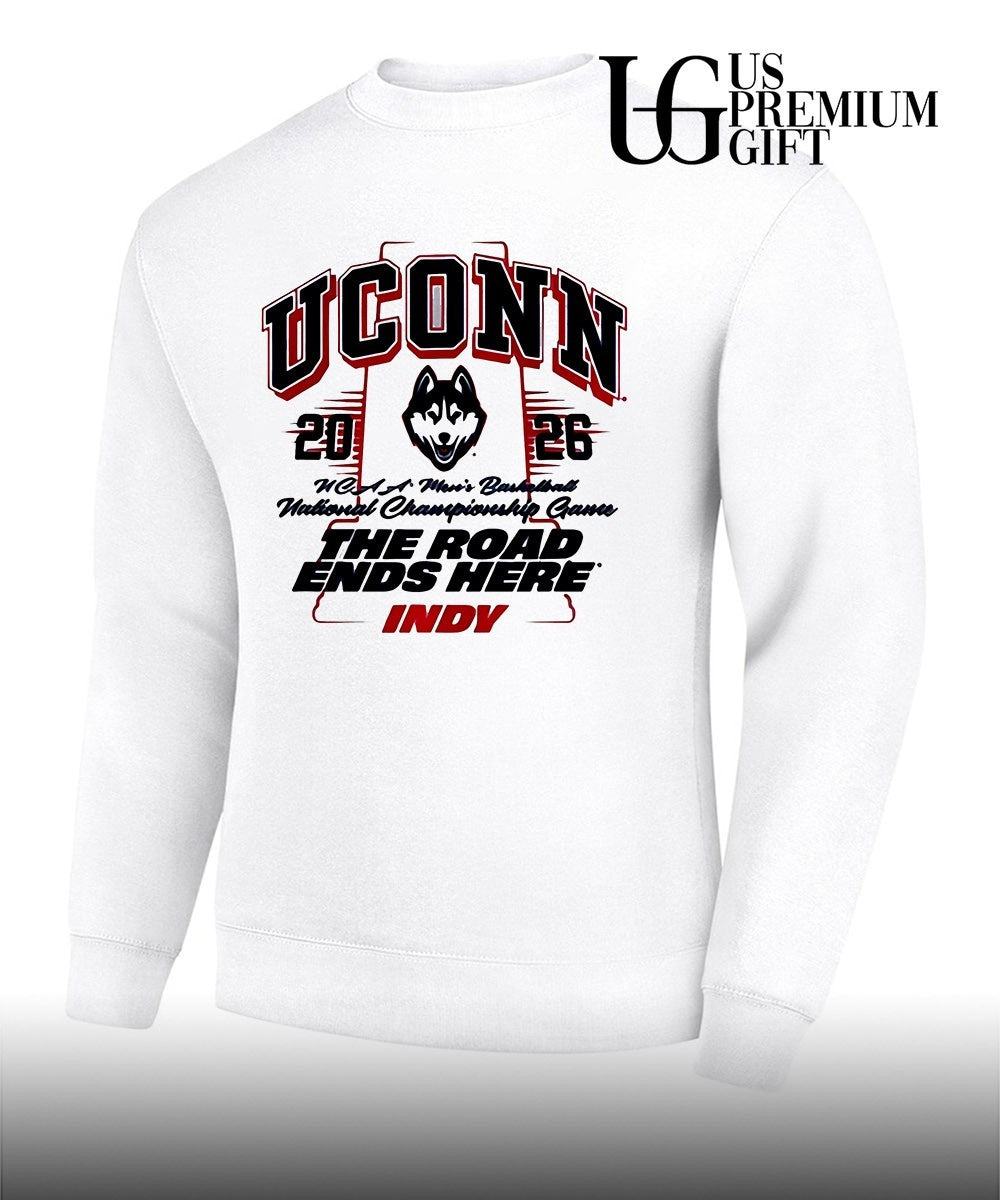 UConn Huskies NCAA Men’s Basketball National Champions The Road Ends Here trophy shirt