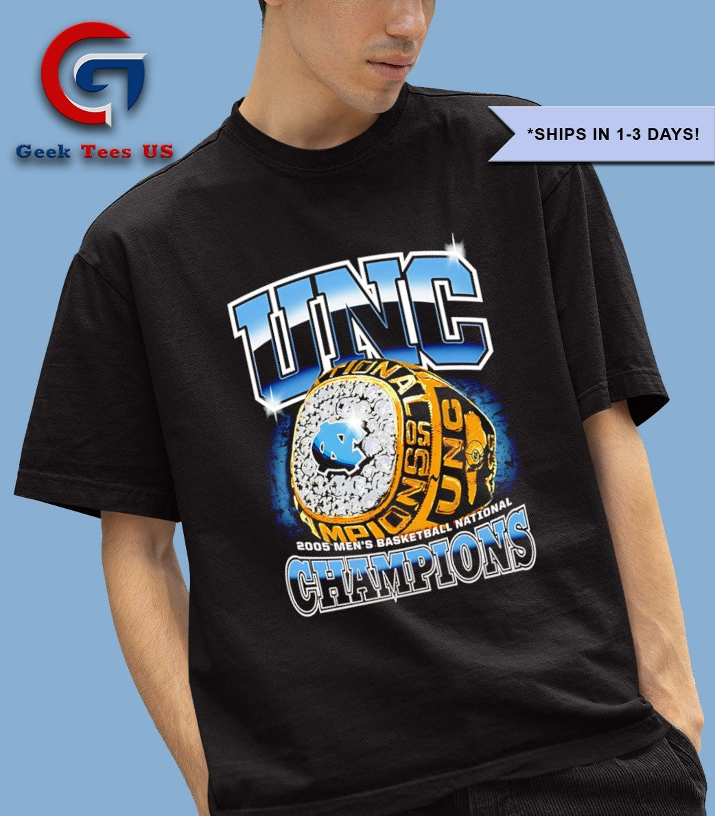 UNC 2005 men’s basketball National Champions ring shirt