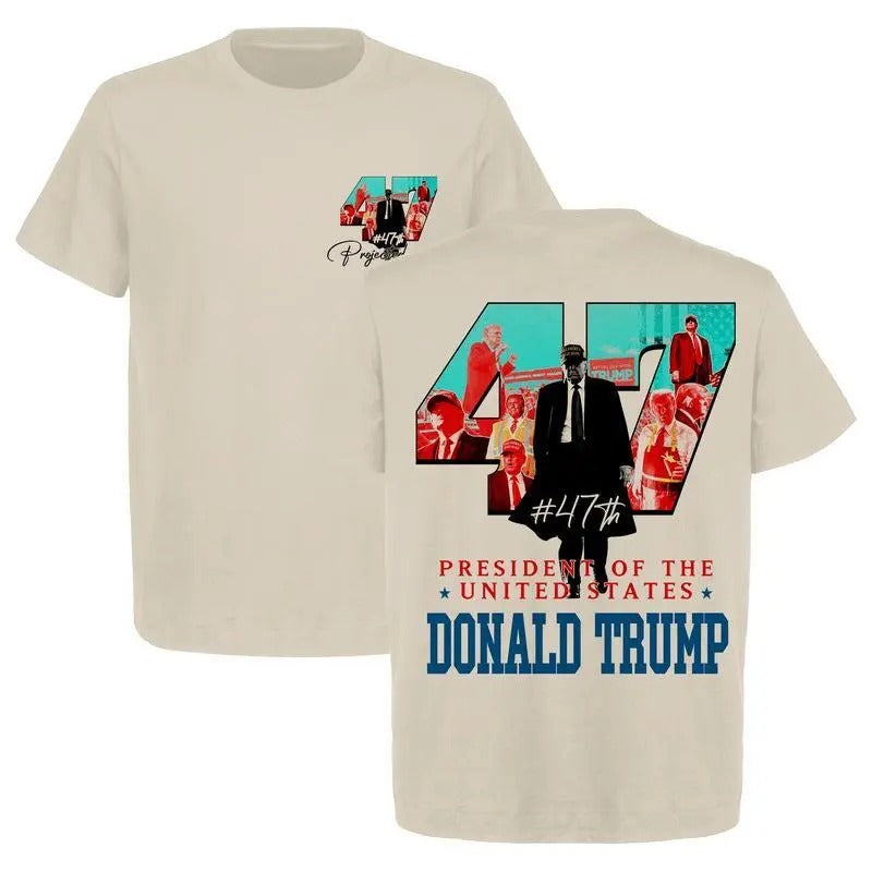 US 47th President Donald Trump Won Again 2024 Graphic T-Shirt