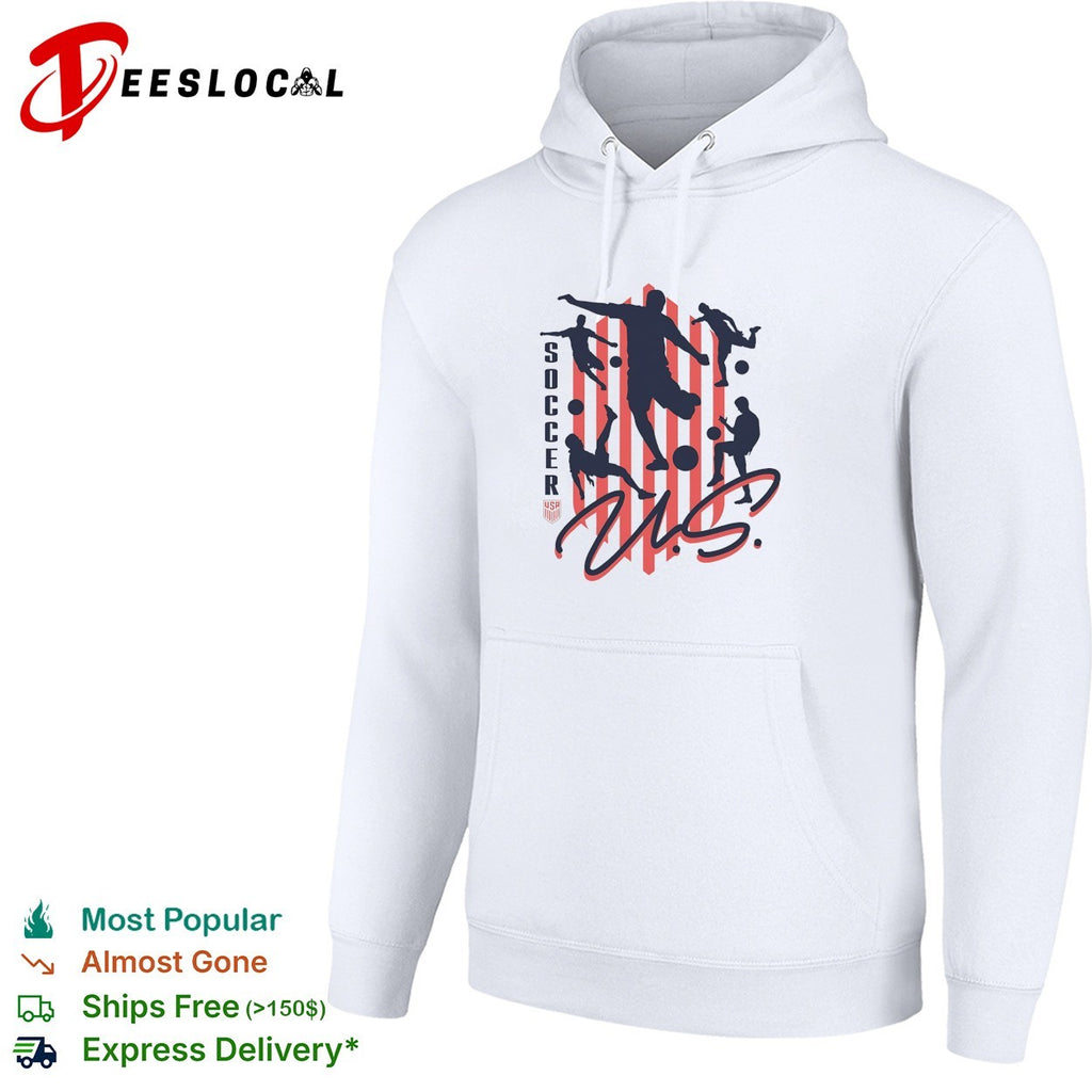 US soccer players silhouette sport shirt