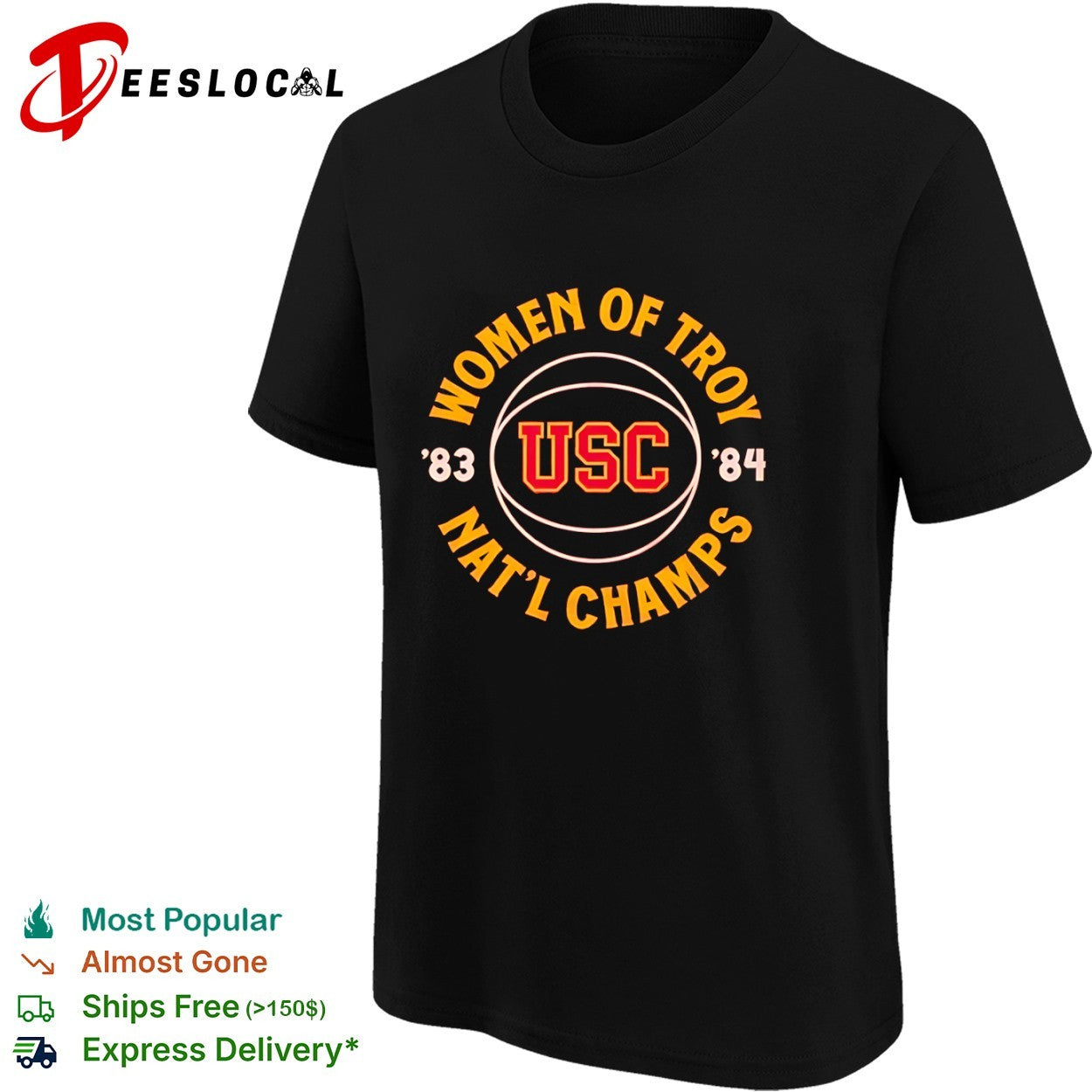 USC Women of Troy 1983 1984 Nat’l Champs NCAA Basketball shirt