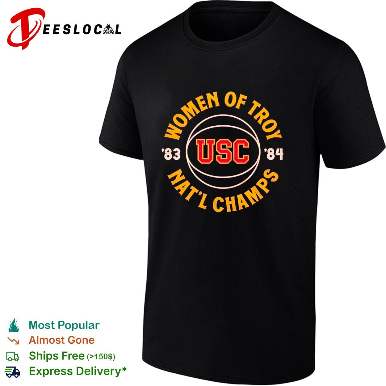 USC Women of Troy 1983 1984 Nat’l Champs NCAA Basketball shirt