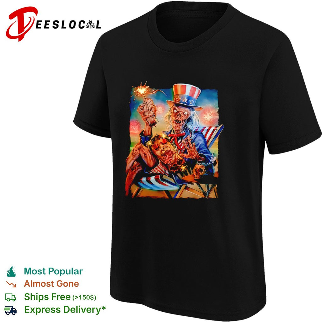 Uncle Sam Independence Day Horror Fireworks Celebration Patriotic Scary Horror shirt