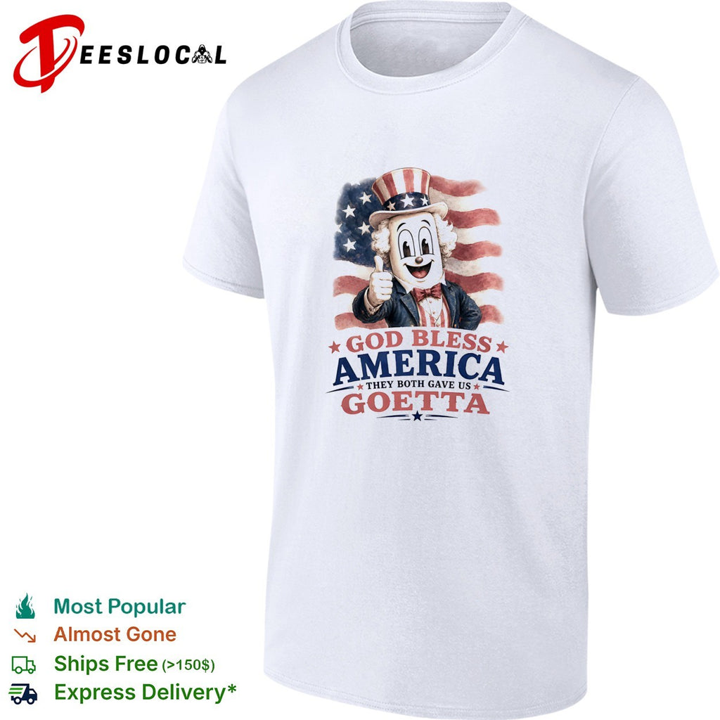 Uncle Sam tipping hat and giving thumbs up god bless america goetta patriotic shirt