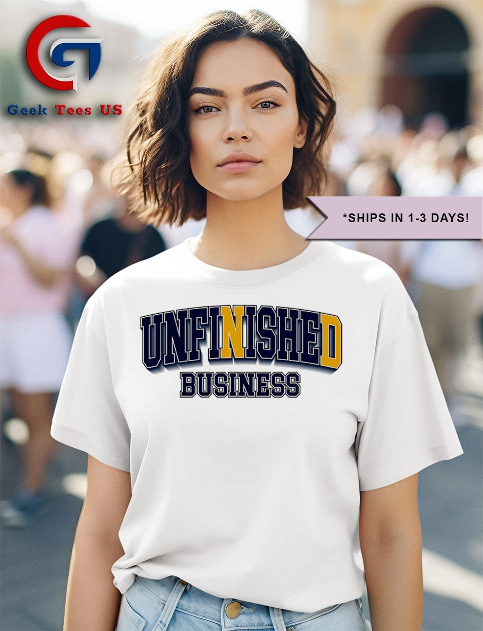 Unfinished Business Notre Dame Fighting Irish football shirt