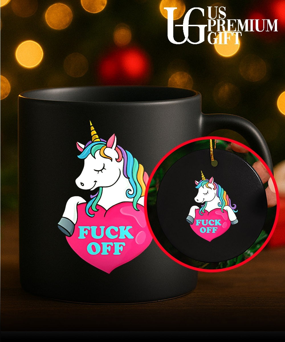 Unicorn fuck off heart shirt