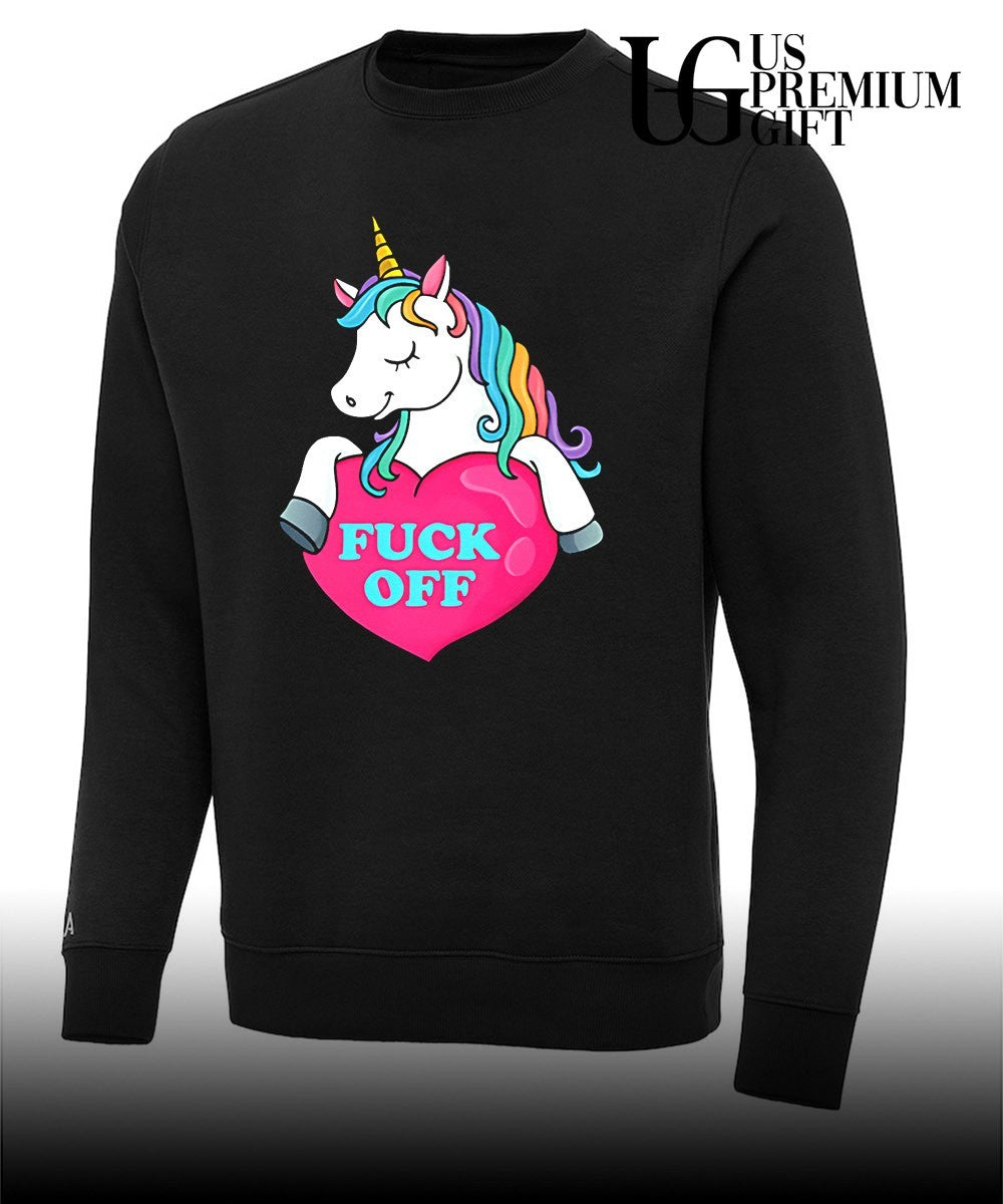 Unicorn fuck off heart shirt
