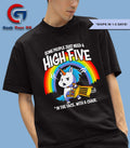 Unicorn some people just need a high five in the face with a chair shirt