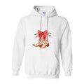 Unisex Holiday Cowboy Boots Hoodie - Rustic Western Boots Design with Seasonal Red Bow - Tops, Sweatshirts