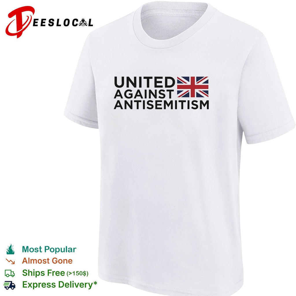United Against Antisemitism UK flag anti-hate shirt