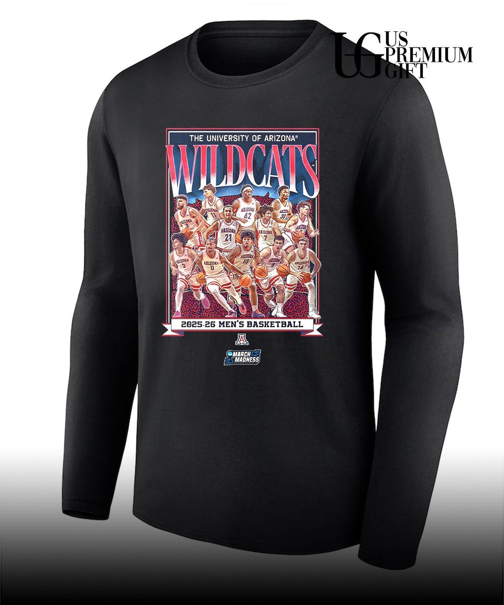 University of Arizona Wildcats Men’s basketball 2025-2026 NCAA March Madness shirt