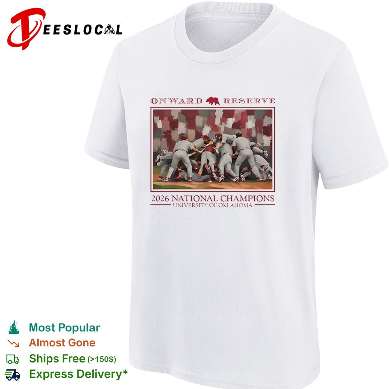 University of Oklahoma 2026 National Champions Onward Reserve shirt