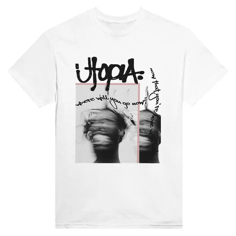 Utopia Print Aesthetic T-shirt - TRAVIS SCOTT - Trendy concert merch -Utopia Album - Travis Scott- Gift for him Hoodie...