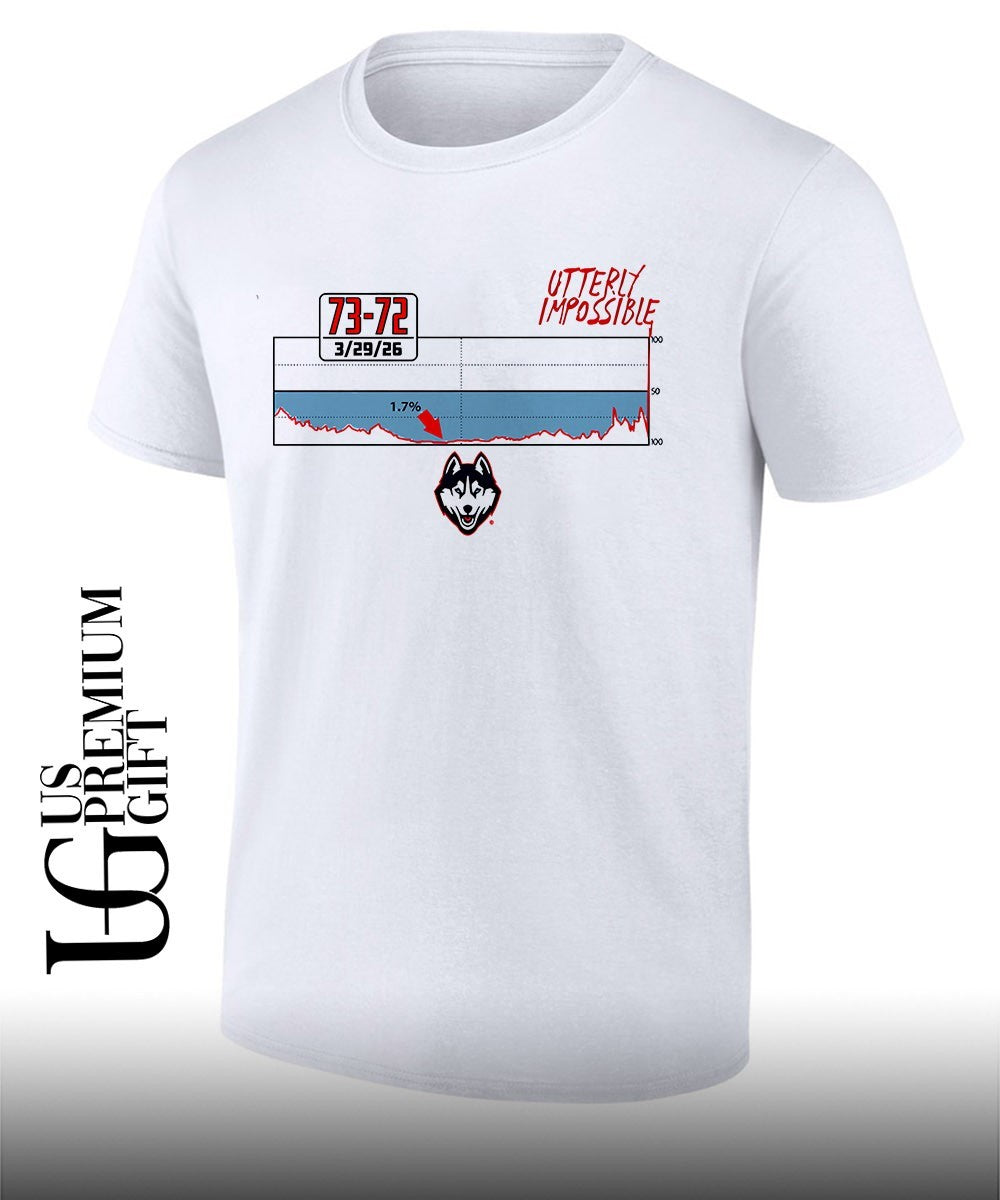 Utterly Impossible UConn Huskies men’s basketball 73-72 score shirt