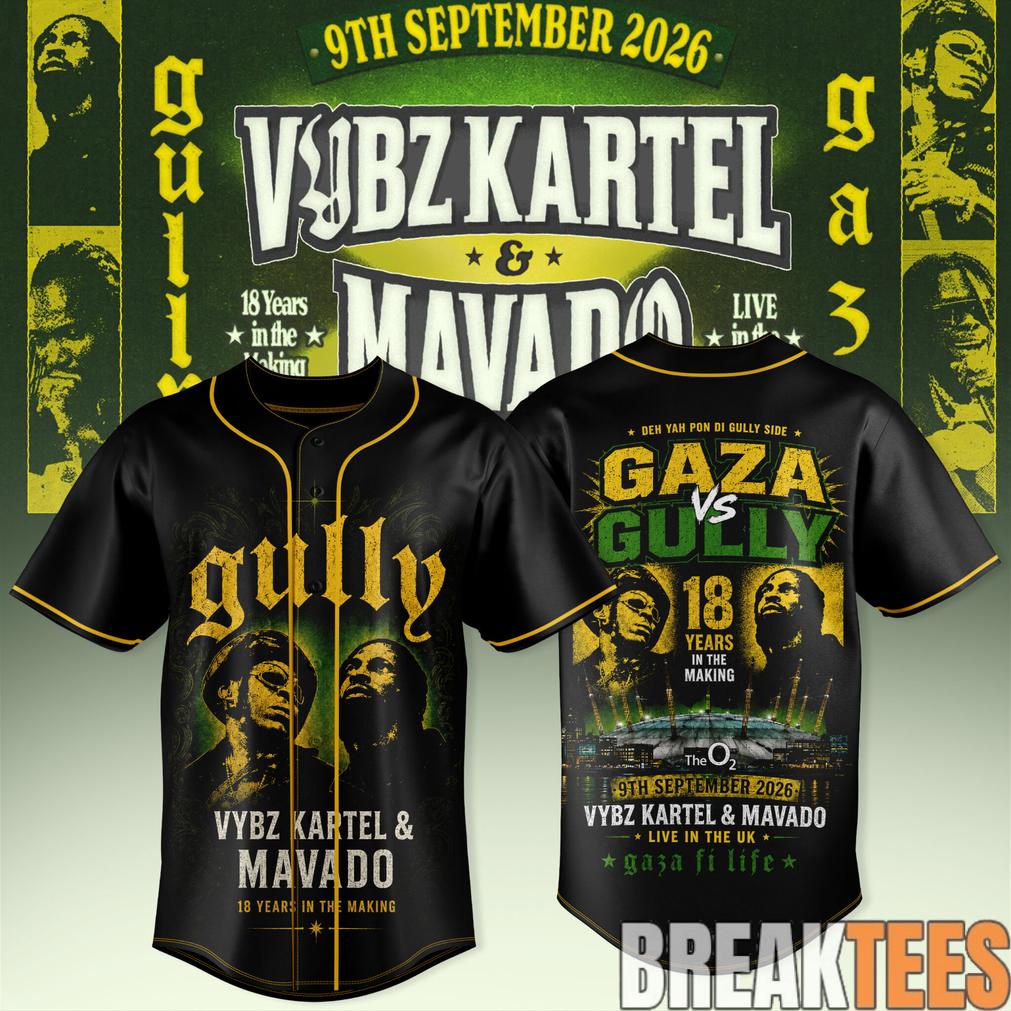 VYBZ KARTEL x MAVADO – GAZA vs GULLY Special Baseball Jersey