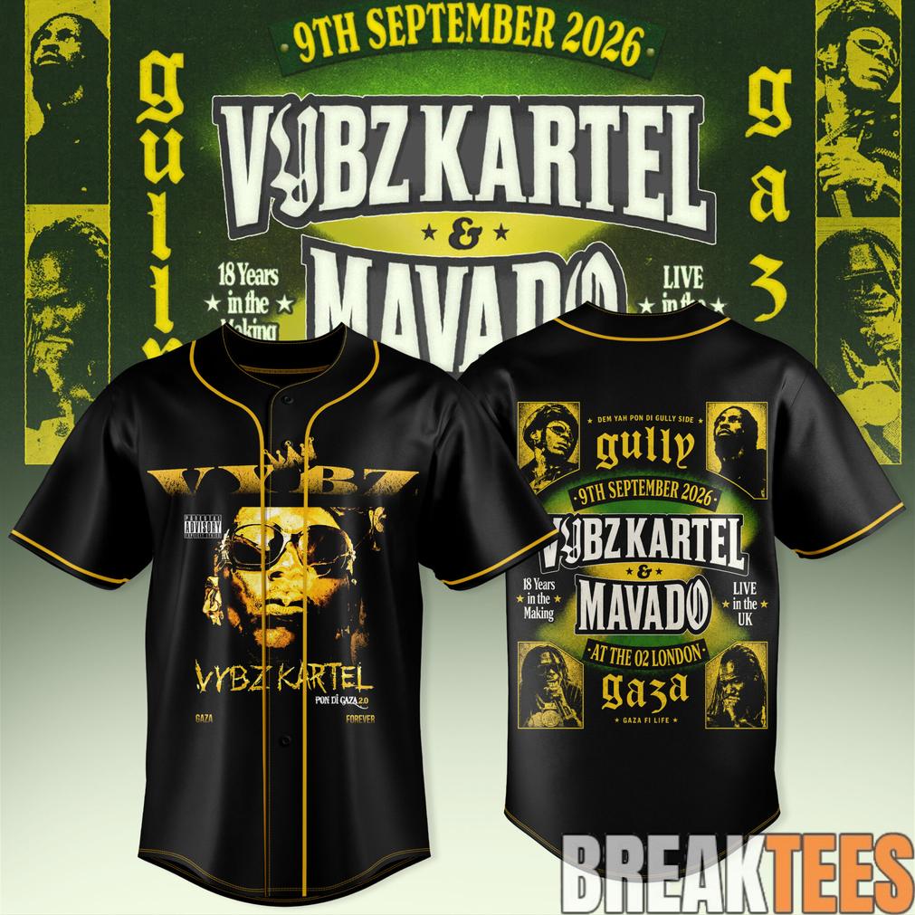 VYBZ KARTEL x MAVADO – GAZA vs GULLY Special Baseball Jersey