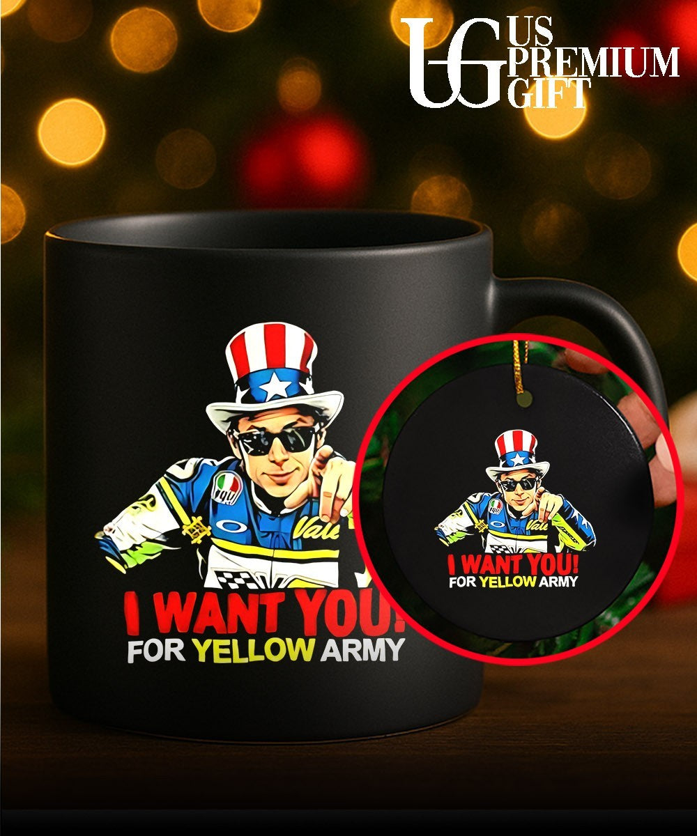 Valentino Rossi Uncle Sam I want you for yellow army shirt