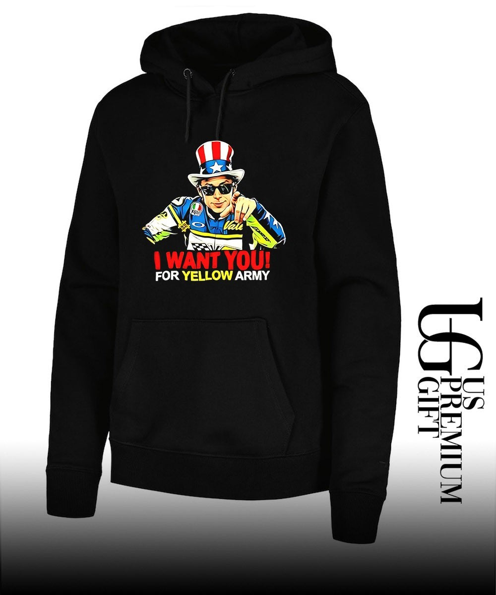 Valentino Rossi Uncle Sam I want you for yellow army shirt