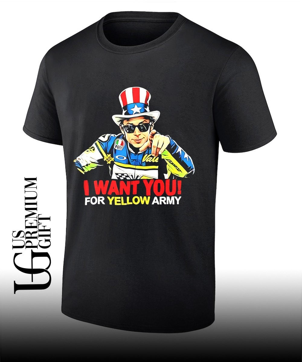 Valentino Rossi Uncle Sam I want you for yellow army shirt