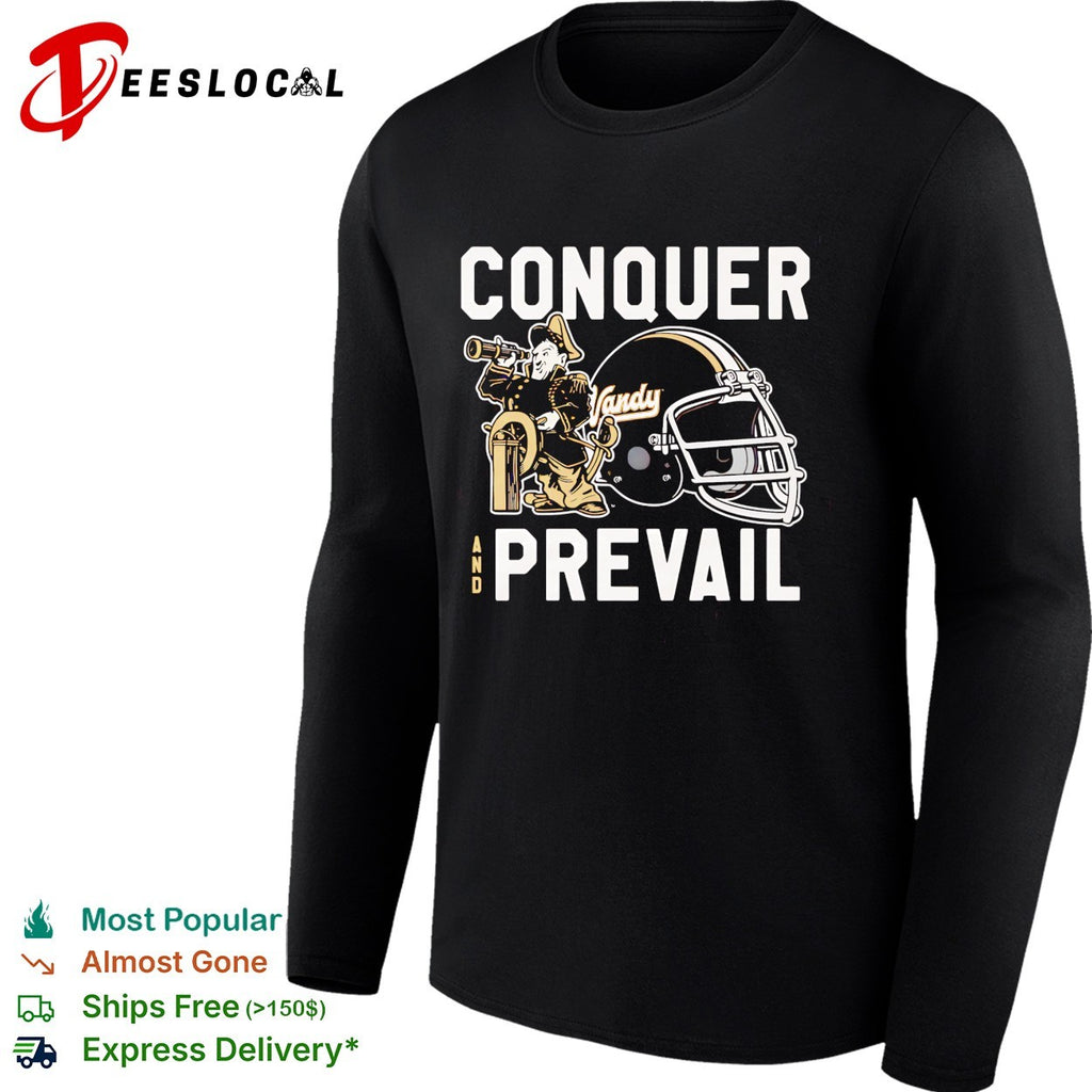 Vanderbilt Commodores conquer and prevail pirate mascot with helmet shirt