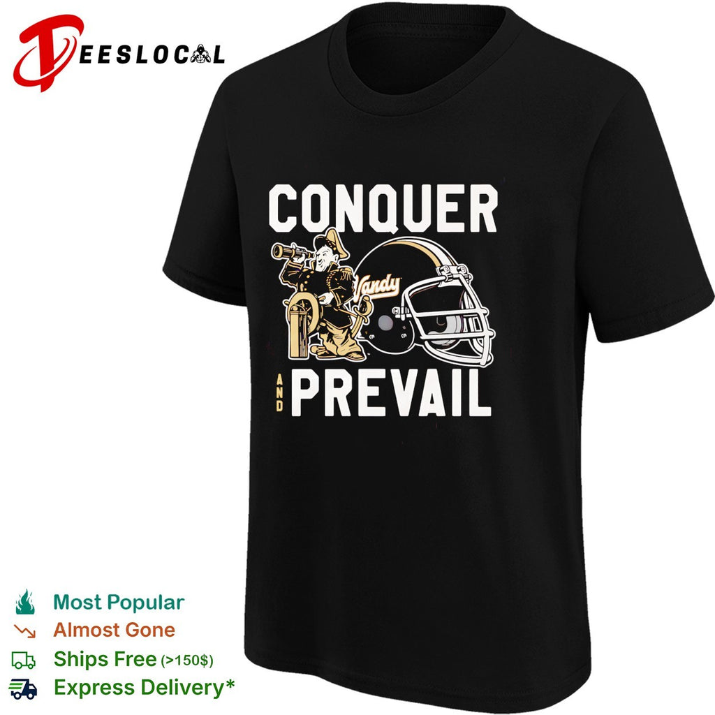 Vanderbilt Commodores conquer and prevail pirate mascot with helmet shirt