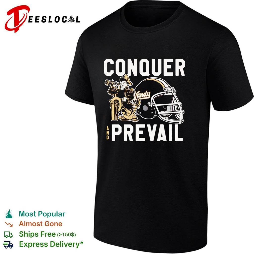 Vanderbilt Commodores conquer and prevail pirate mascot with helmet shirt