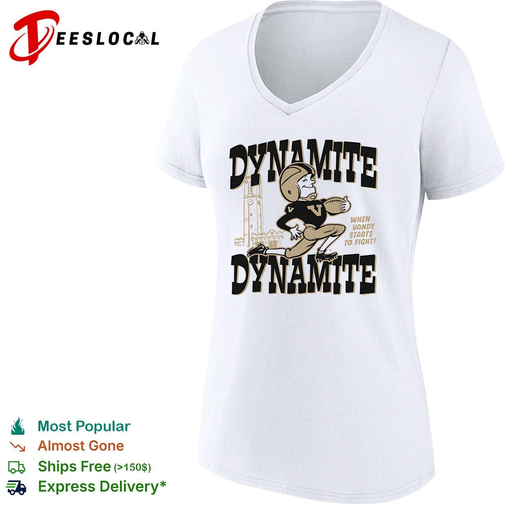 Vanderbilt Commodores dynamite mascot running with football fight song shirt