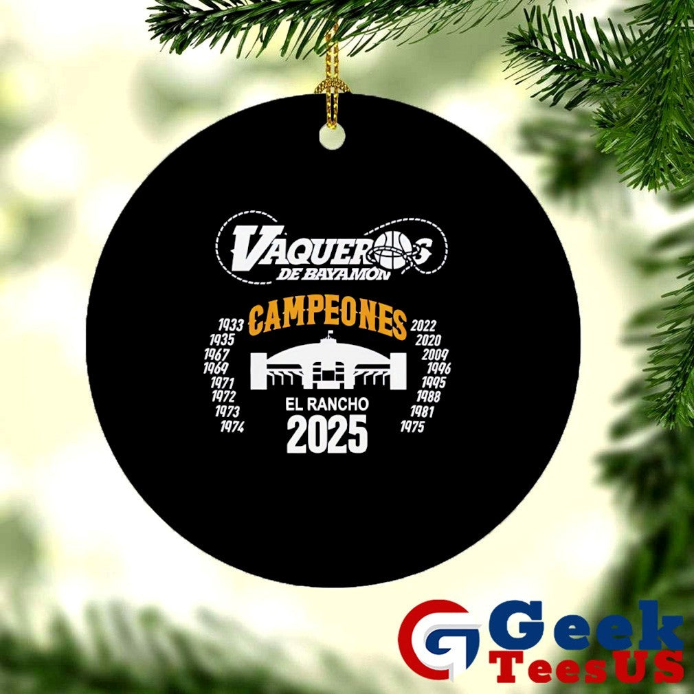 Vaqueros de Bayamon Champions Baloncesto Superior Nacional 2025 Stadium shirt