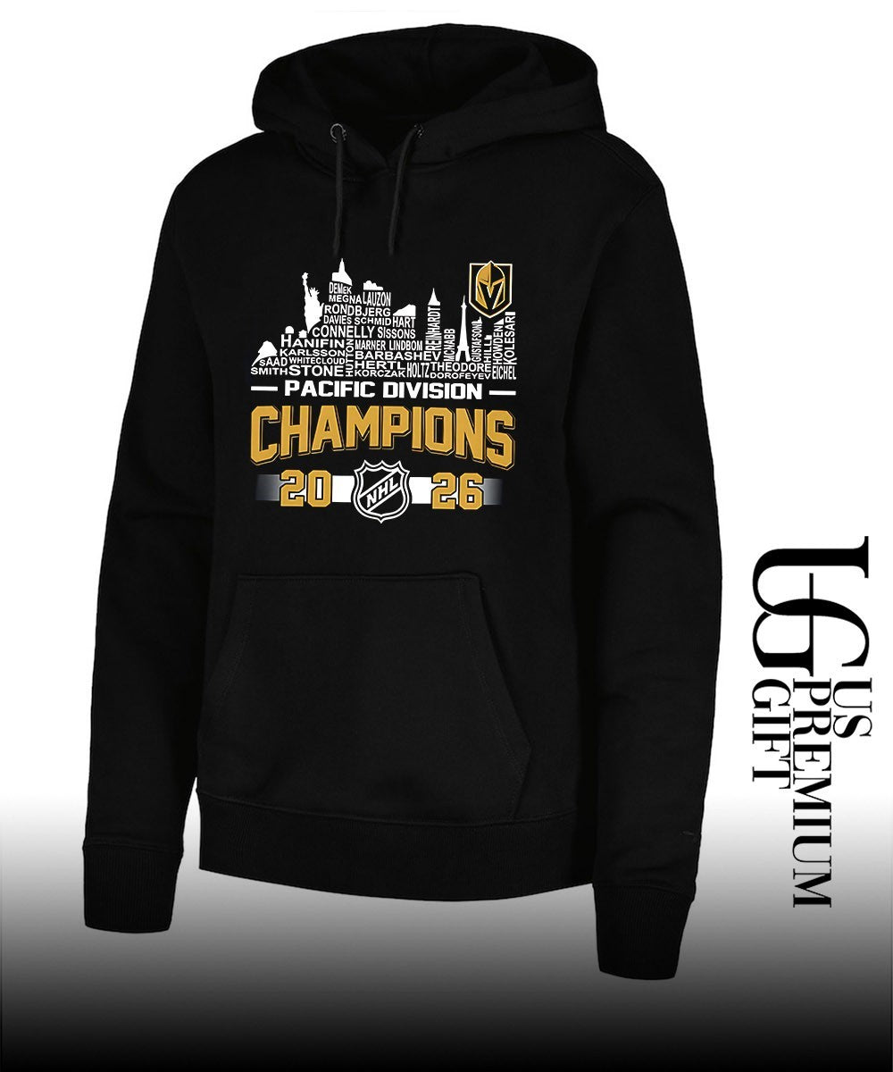 Vegas Golden Knights 2026 Pacific Division Champions Roster shirt
