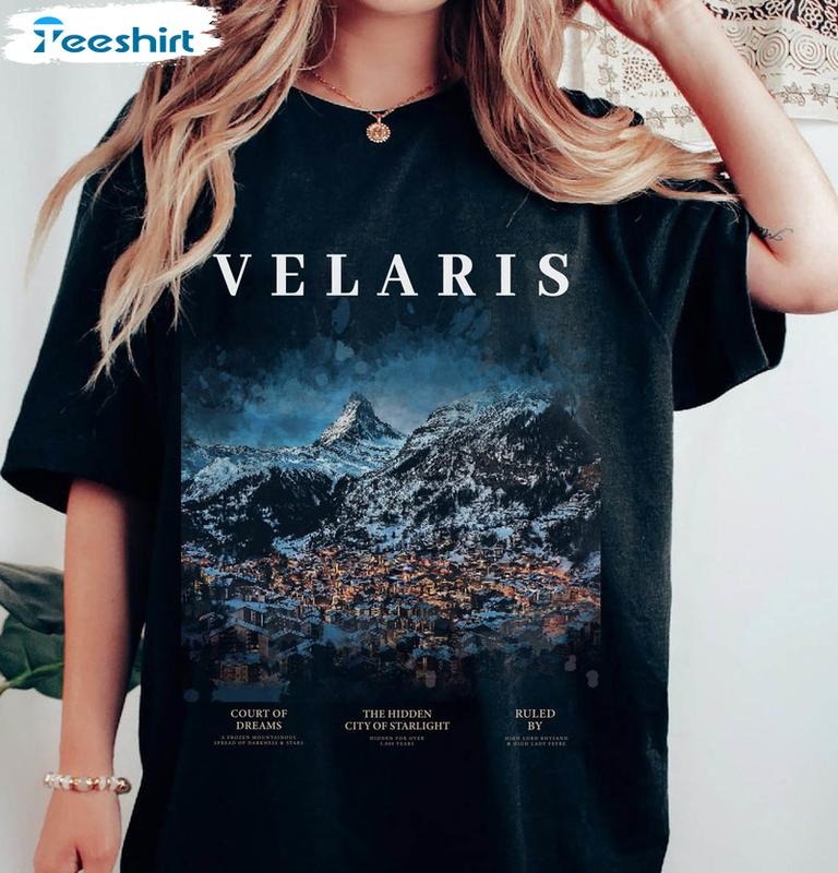 Velaris The Night Court Shirt, Trending A Court Of Thorns Sweater Unisex T-shirt, throne of glass book merch Hoodie...
