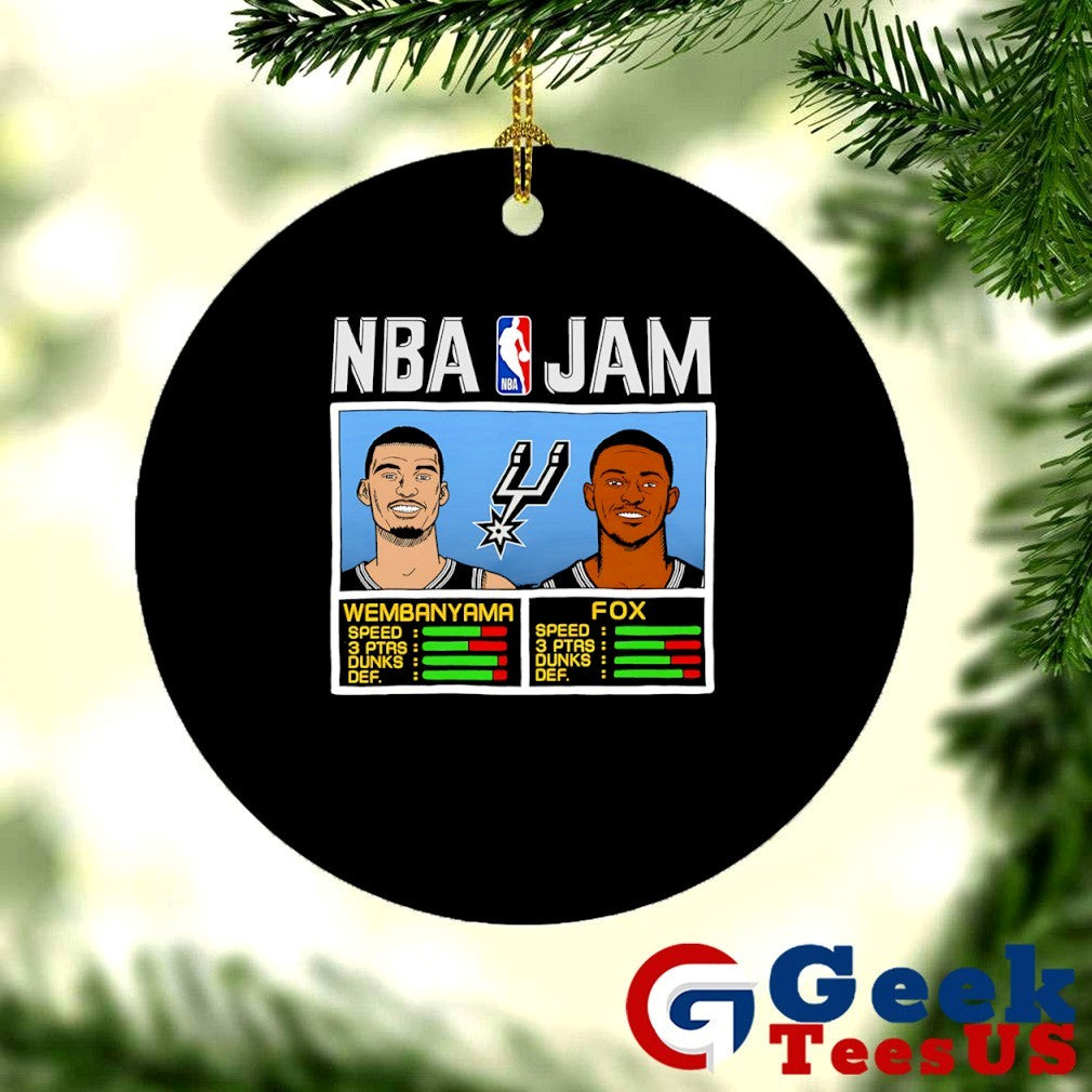 Victor Wembanyama and De’Aaron Fox San Antonio Spurs NBA Jam shirt
