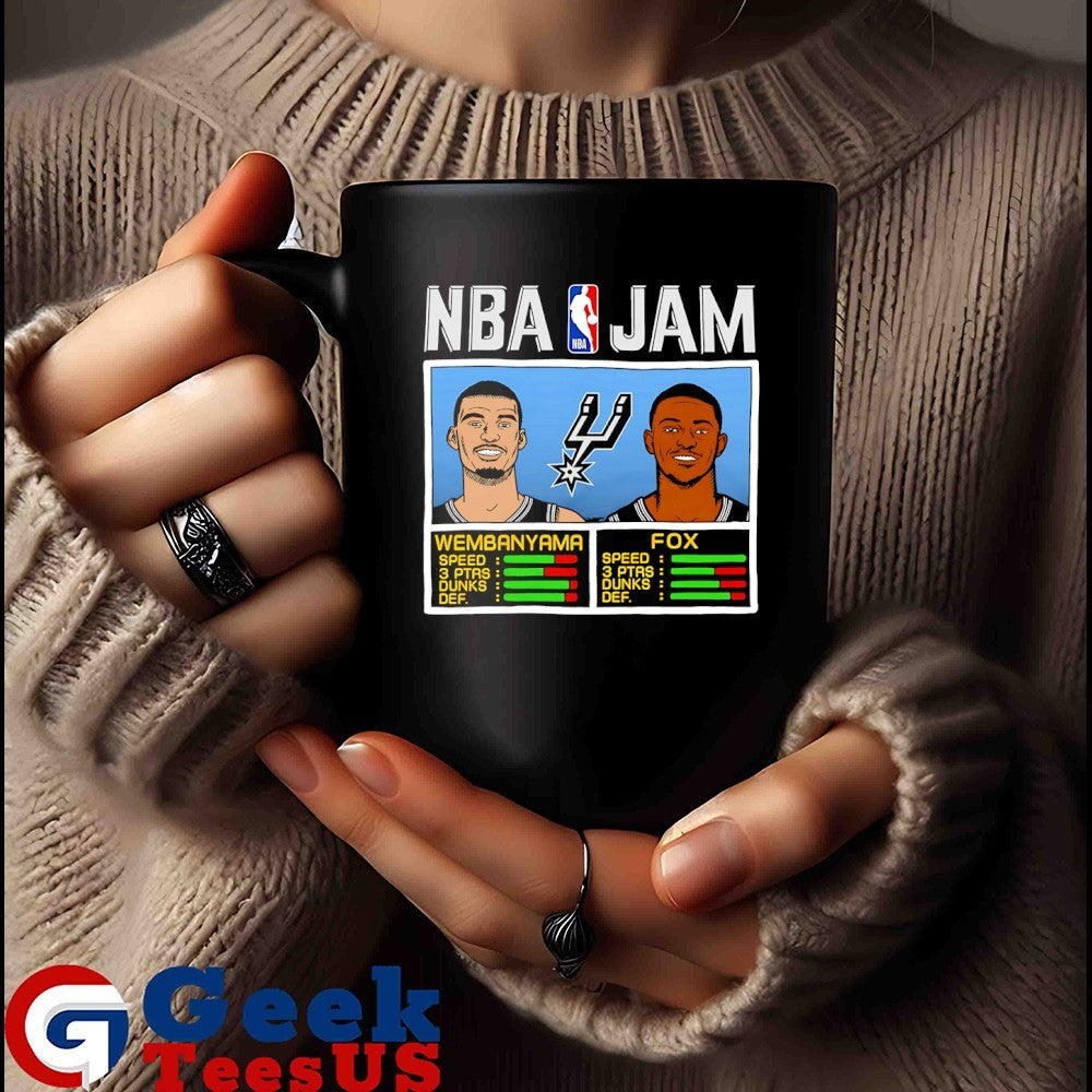 Victor Wembanyama and De’Aaron Fox San Antonio Spurs NBA Jam shirt