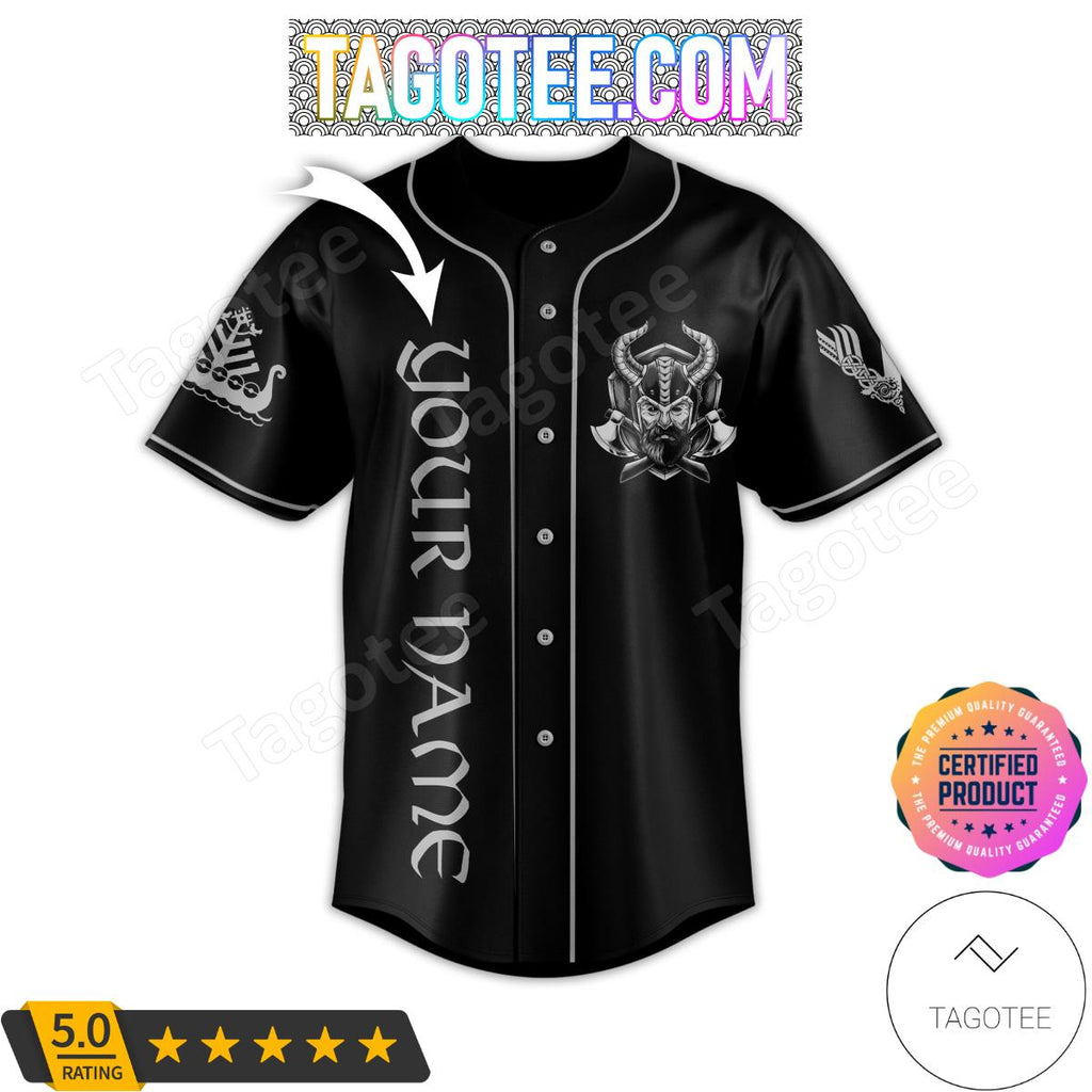 Viking In Your Darkest Hour When The Demons Come Personalized Baseball Jersey