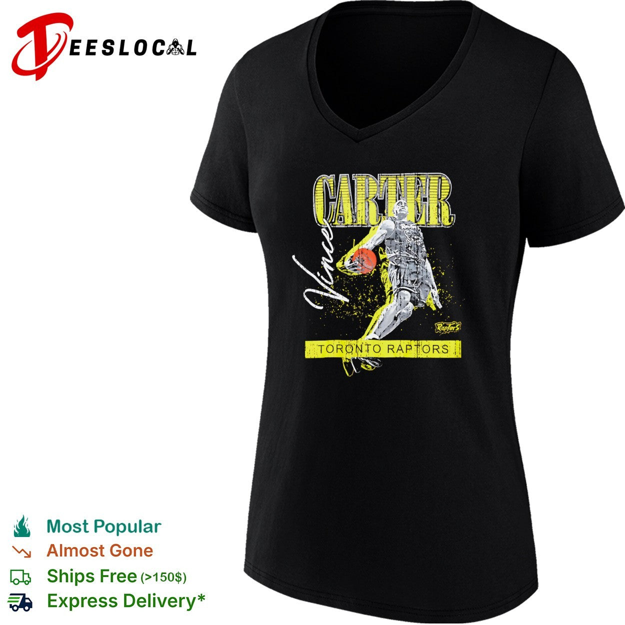 Vince Carter Toronto Raptors Distressed shirt