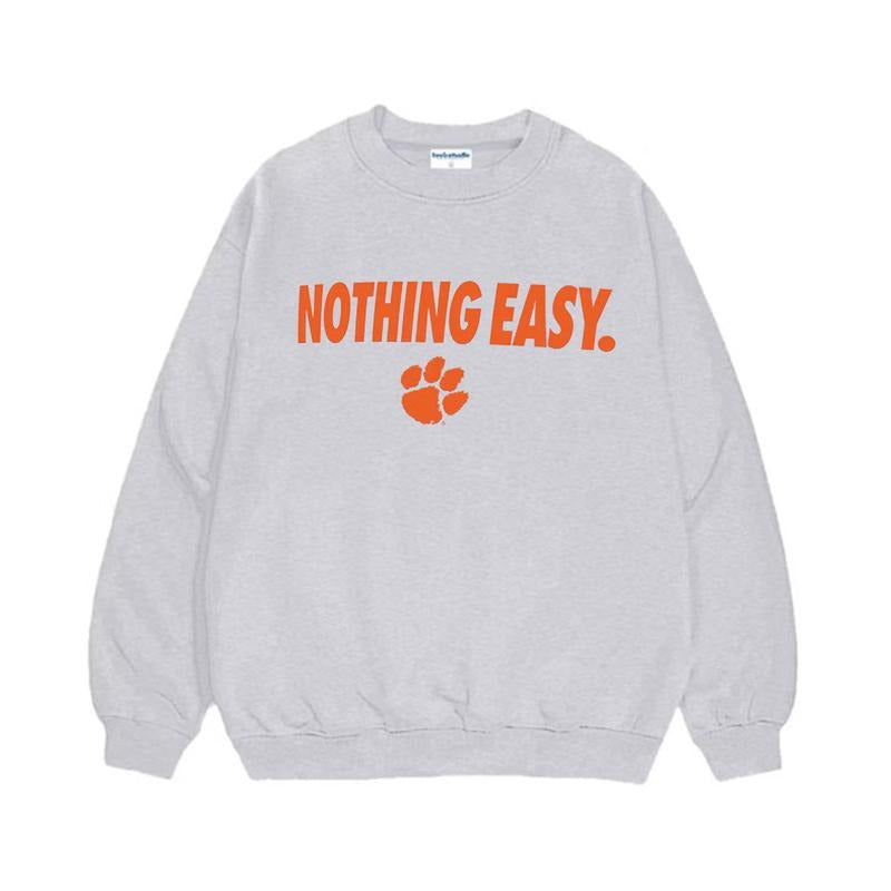 Vintage Clemson Tigers 2025 On-Court Bench Long Sleeve T-Shirt Sweatshirt Hooodie, Nothing Easy Basketball, Football...