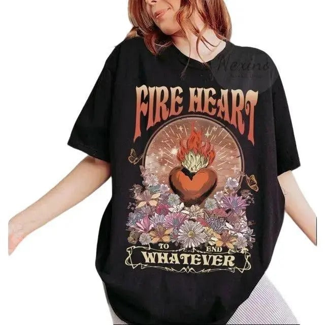 Vintage Fire-heart Shirt, To Whatever End t-shirt, SJM quotes, SJM, You do not yield t-shirt, throne of glass book merch, dark romance shirts